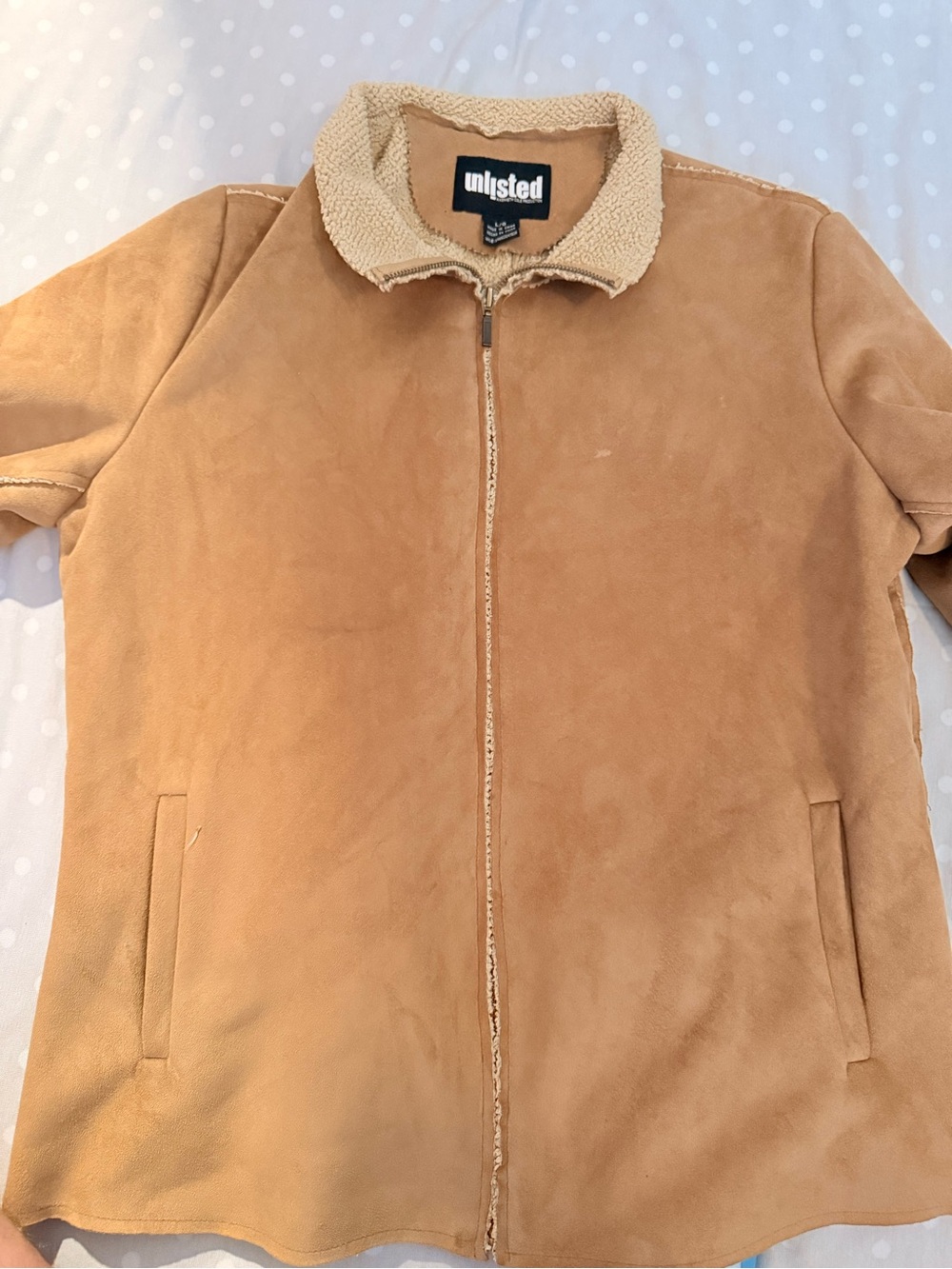 Unlisted By Kenneth Cole Tan Jacket with Cream Sherpa Trim